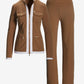 Chic Zippered Sport Coordinate Set Thrush