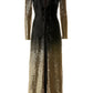 Sequin Ombre Duster Black/Gold