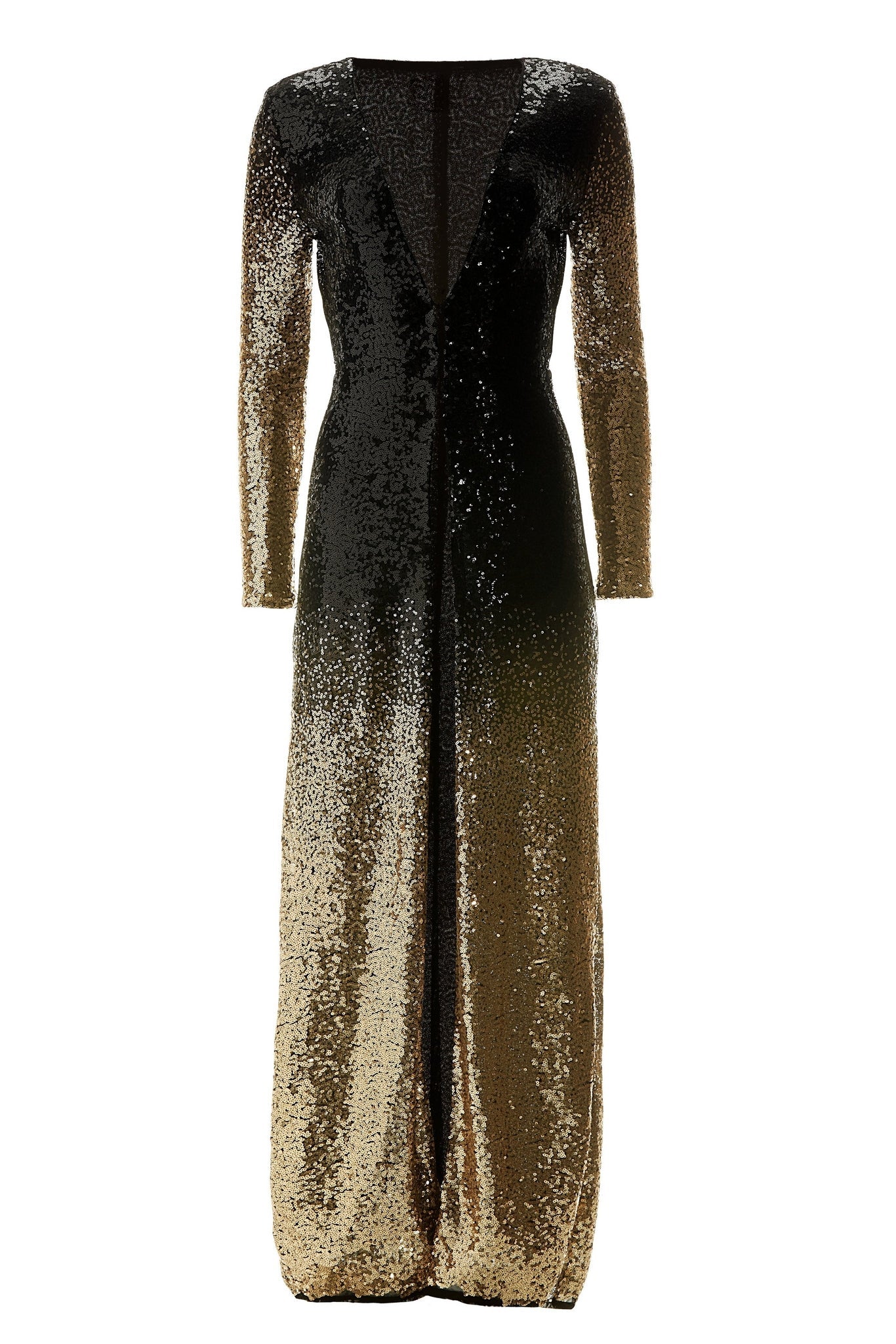 Sequin Ombre Duster Black/Gold