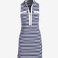 Stripe Pearl French Terry Dress Navy/White