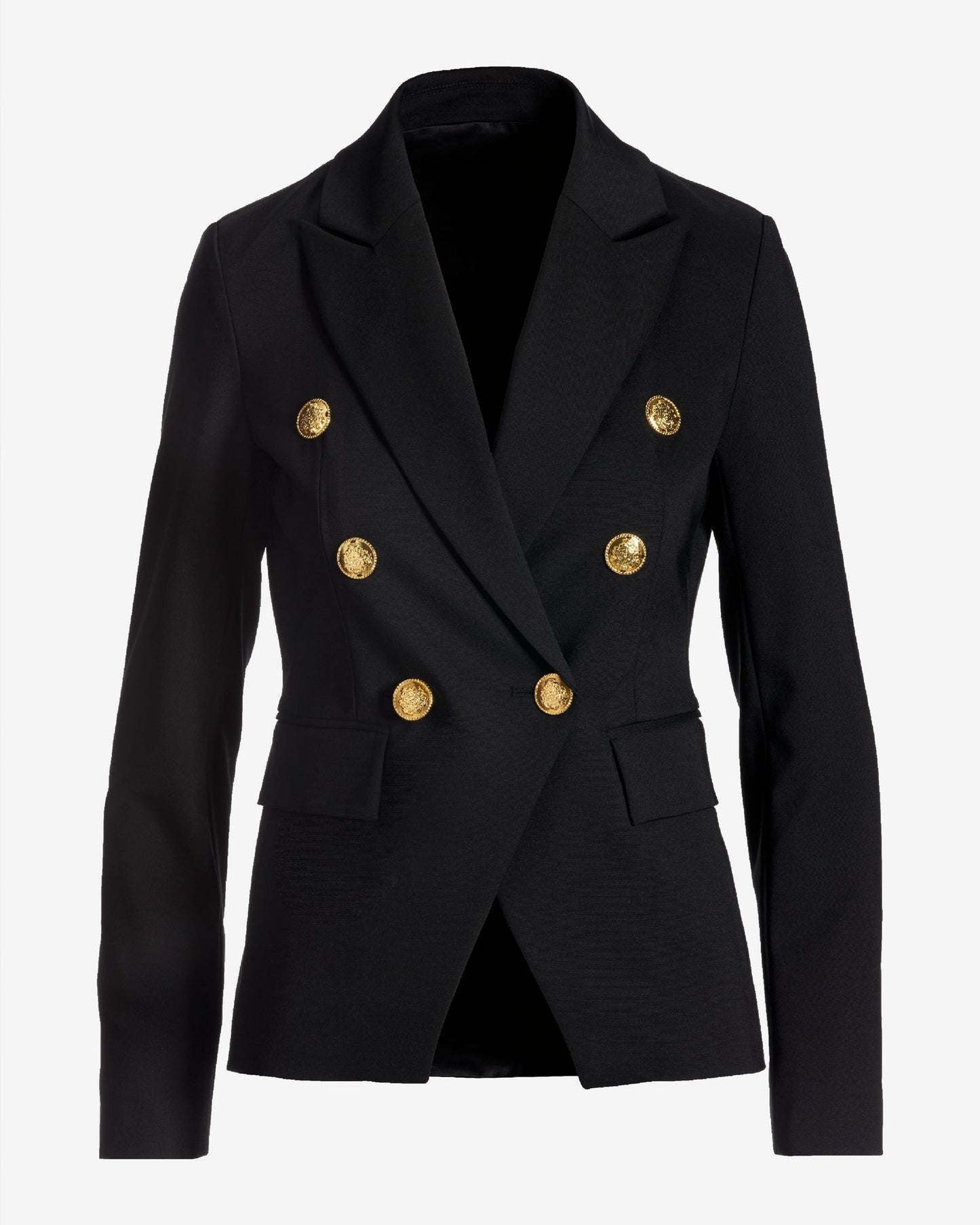 Modern Double-Breasted Blazer Black