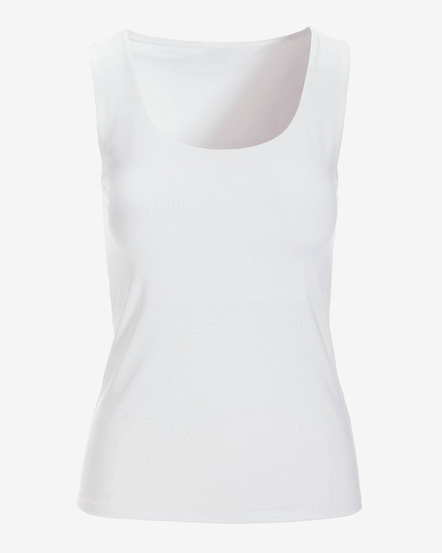 So Modern Scoop Neck Tank Top Pure White