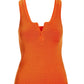 Half Zip Sweater Tank Coral Rose
