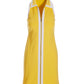 Collared Zip Color Block French Terry Dress Lemon Zest
