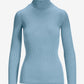 Ribbed Turtleneck Sweater Clear Blue Sky