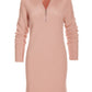 Half Zip Sweater Dress Pale Pink