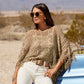 Wood Buckle Stretch Belt Tan
