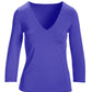 So Modern Three Quarter Sleeve Top Purple Opulence