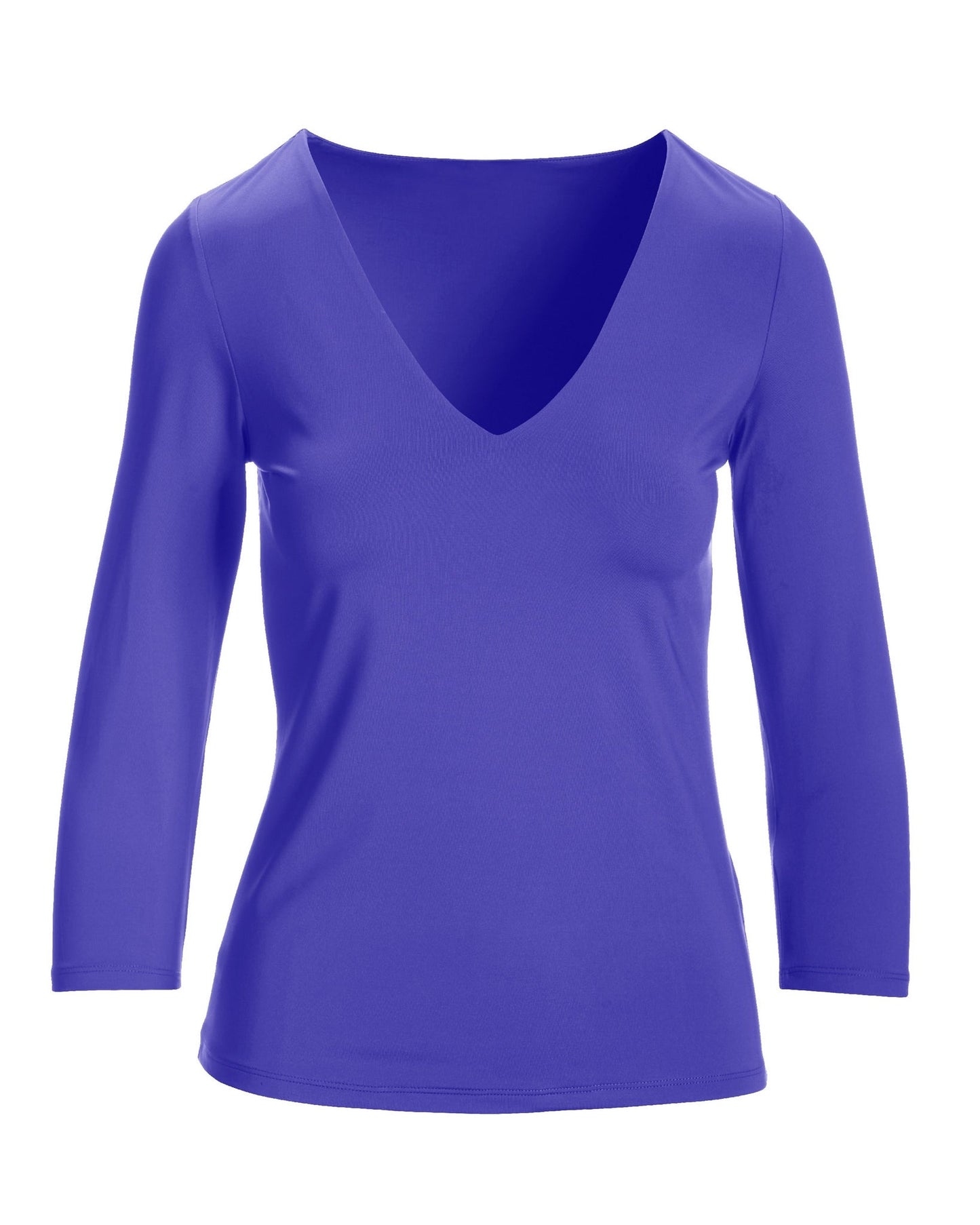 So Modern Three Quarter Sleeve Top Purple Opulence
