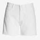 Relaxed cut off denim short White