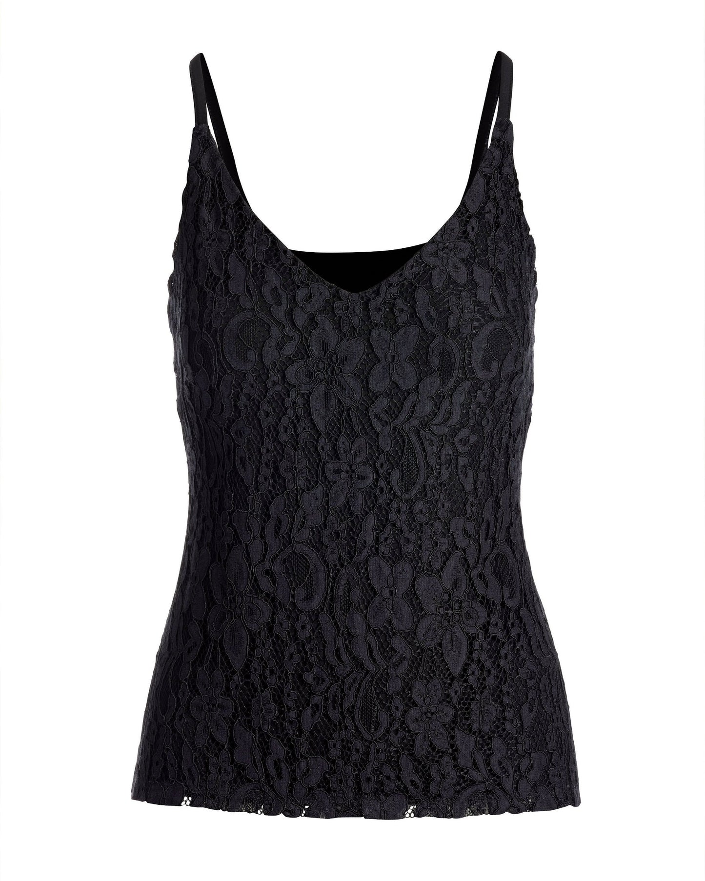 Lace Front V-Neck Cami Top Proper Black