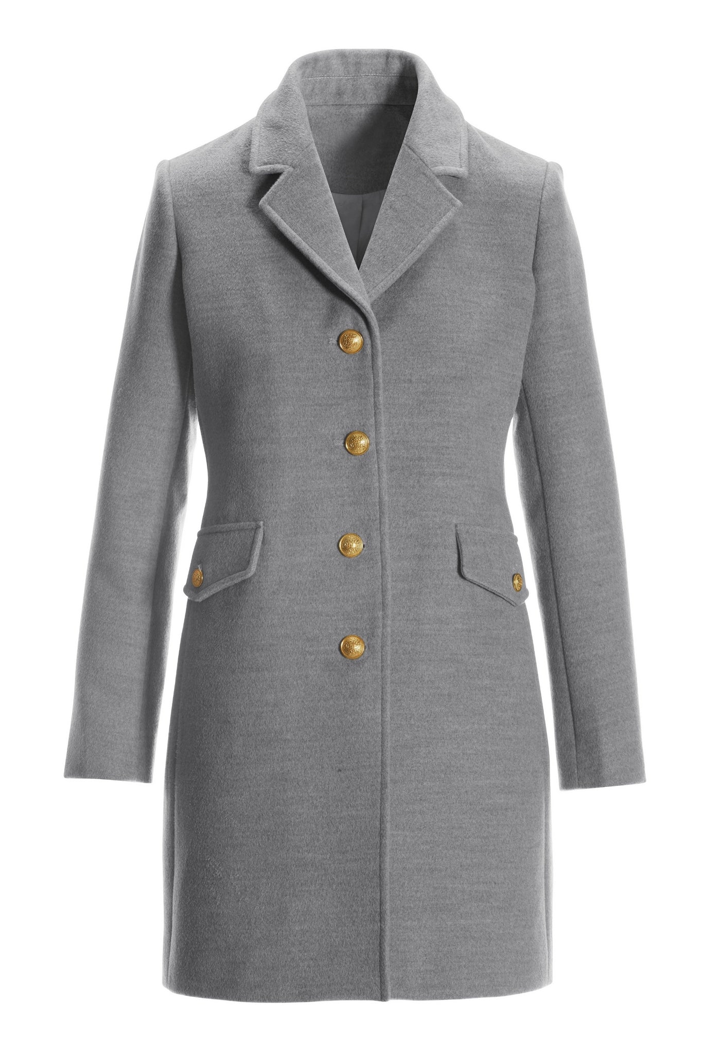 Classic Tailored Coat Heather Gray