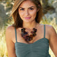 Natural Tones 3D Necklace Brown Multi