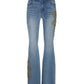 Monterey Precious Metals Embellished Bootcut Denim Light Wash