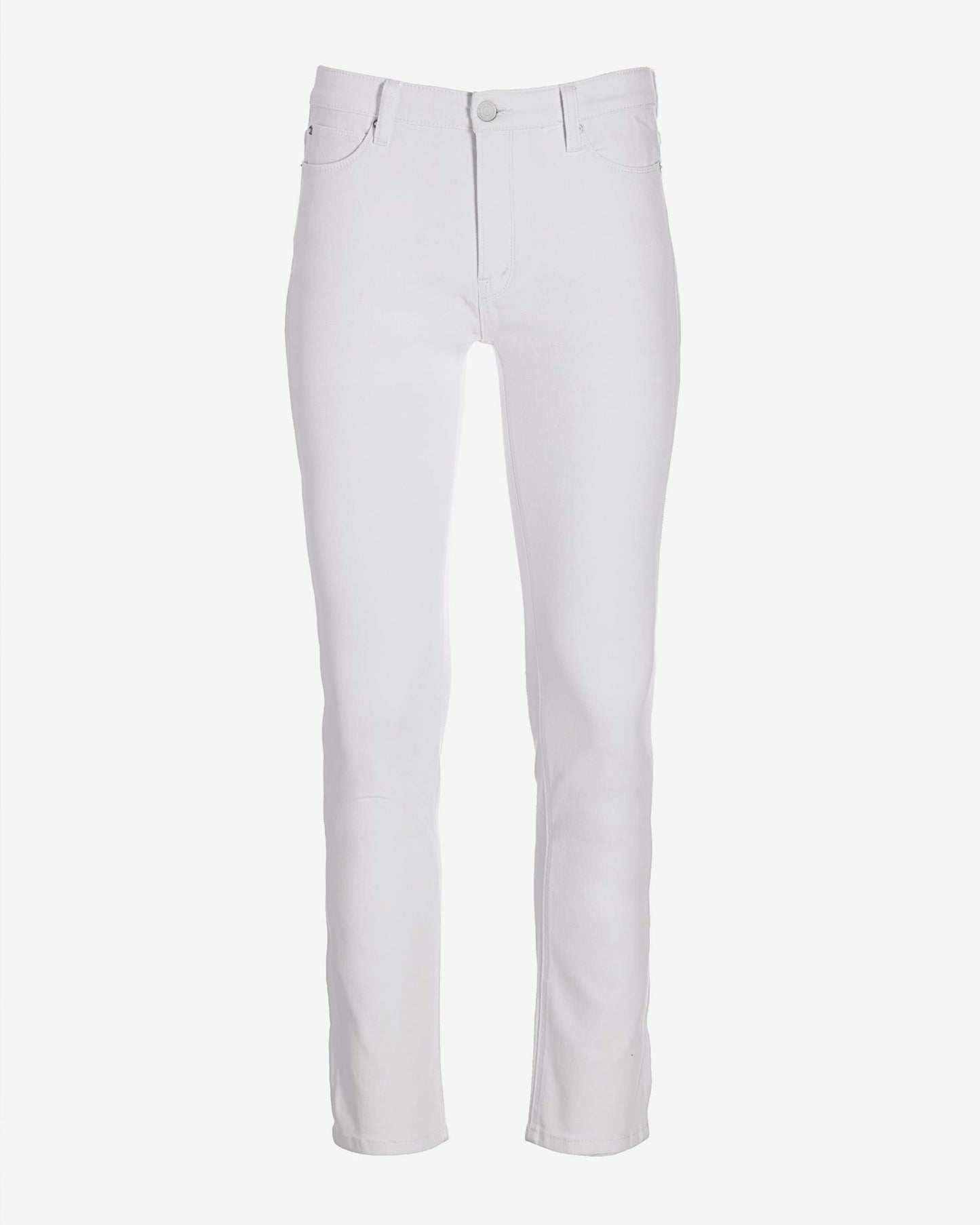 Newport High-Rise Slim Straight-Leg Jean White