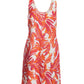 Loop Terry Printed Scoop Neck Tank Dress Orange Multi
