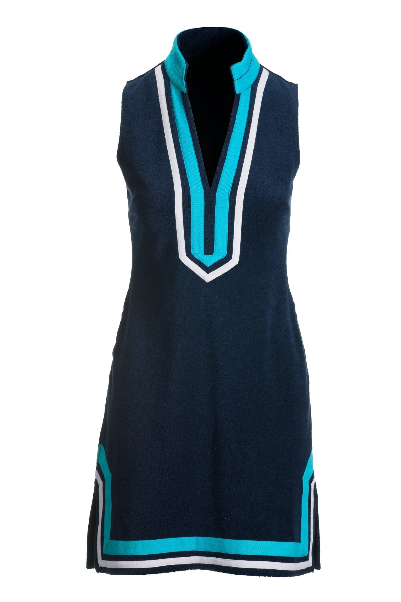 Loop Terry Colorblock Tunic Dress Navy Multi
