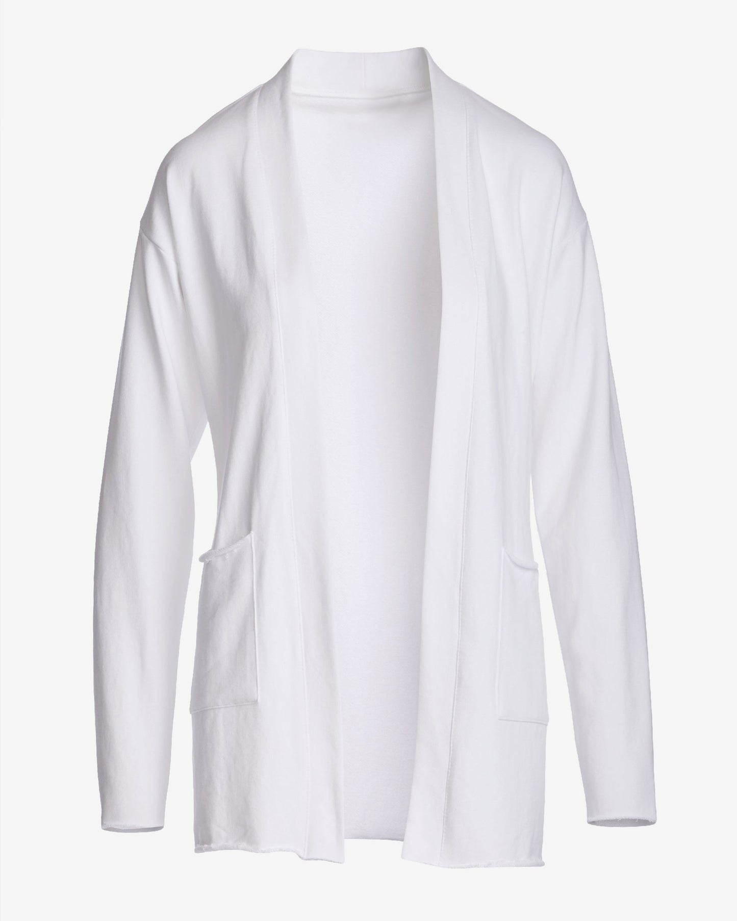 Cotton Comfort Pocket Cardigan White