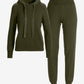 Embellished Hoodie Sweater Set Olive Night