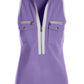 Sleeveless Chic Zip Top French Lilac
