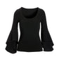 So Sexy Flare Sleeve Knit Top Black