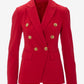 Modern Double-Breasted Blazer Racing Red