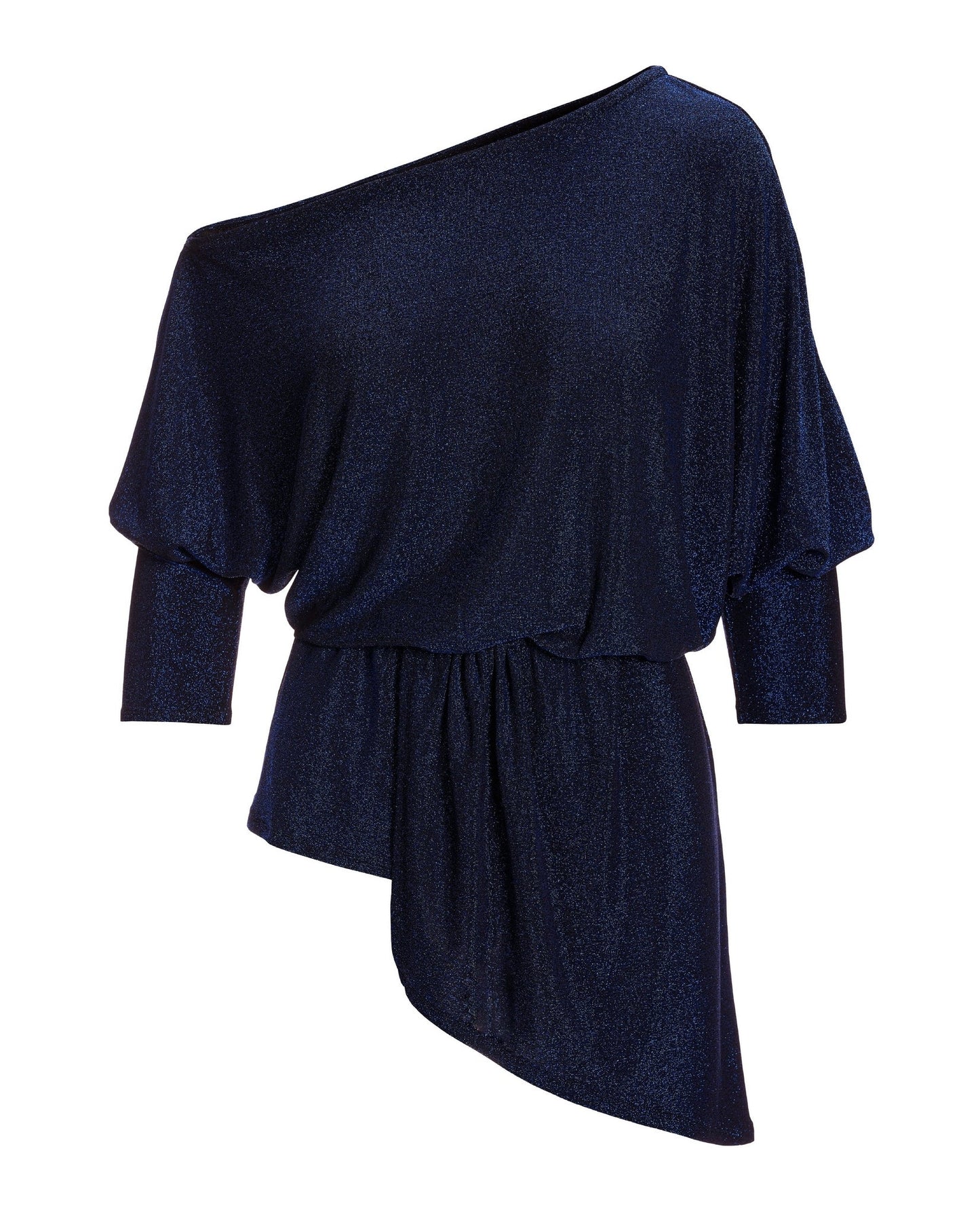 Slouchy Metallic Tunic Blue