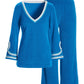 Beach Terry Cropped Colorblock Tunic Set Multi
