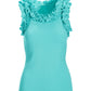 Ruffle Rib Tank Top Blue Tint