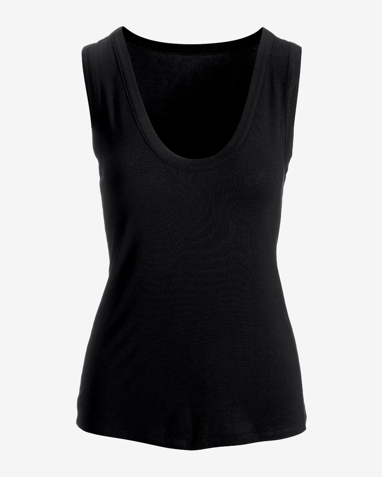So Effortless Scoop-Neck Tank Top Black