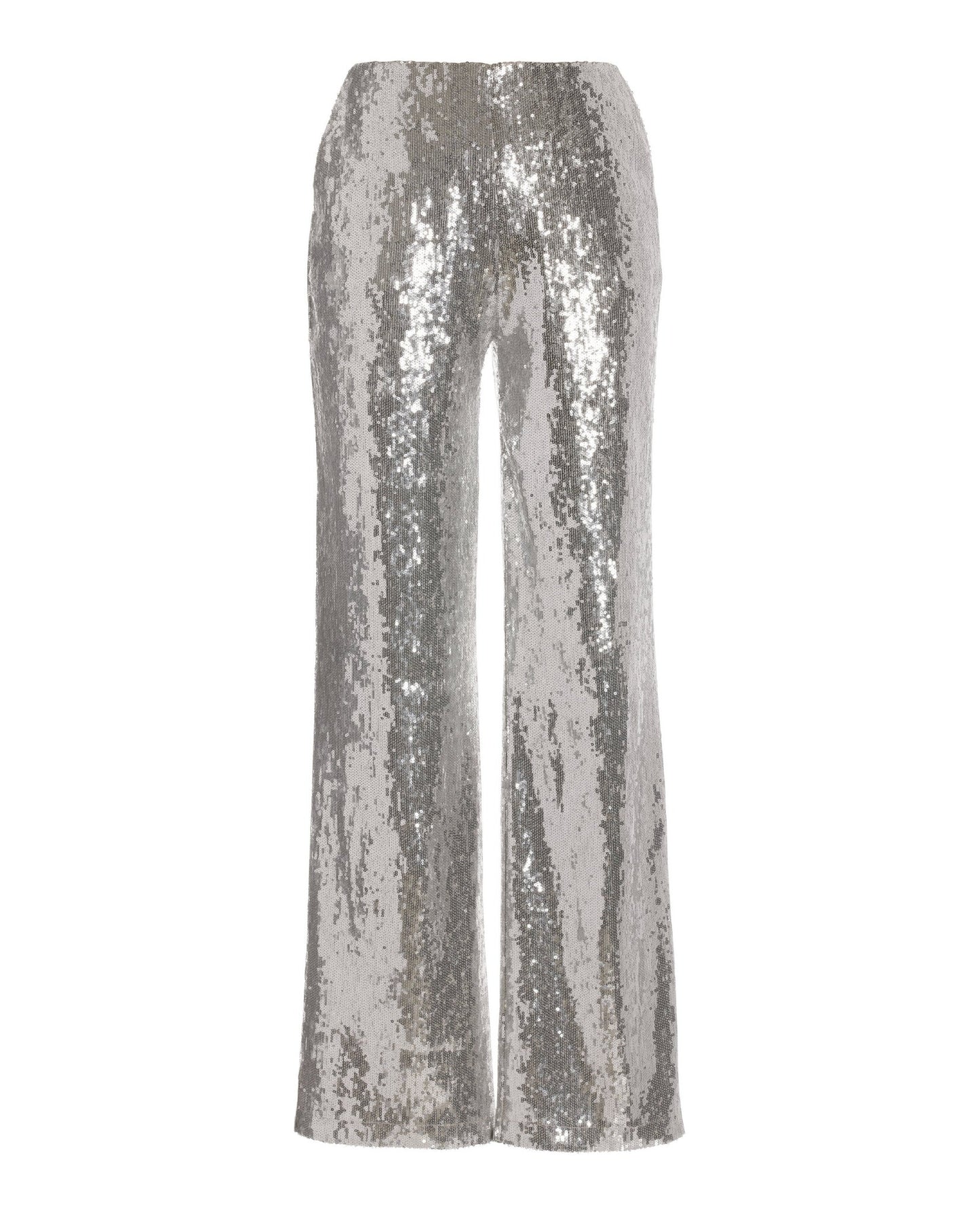 Malibu Sequin Pull On Palazzo Pant Silver