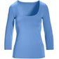 So Modern Scoop Neck Three Quarter Sleeve Top Cornflower Blue