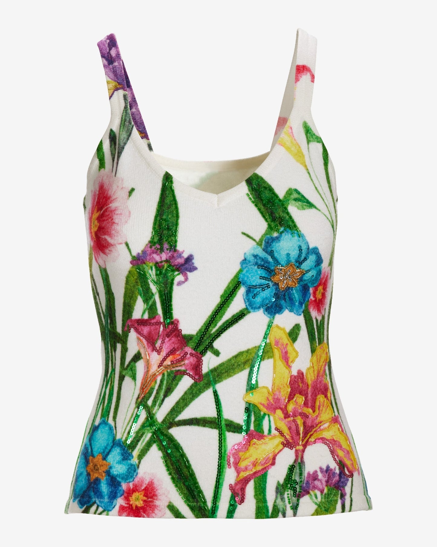 Printed Embellished Sweater Tank Iris Of My Eye