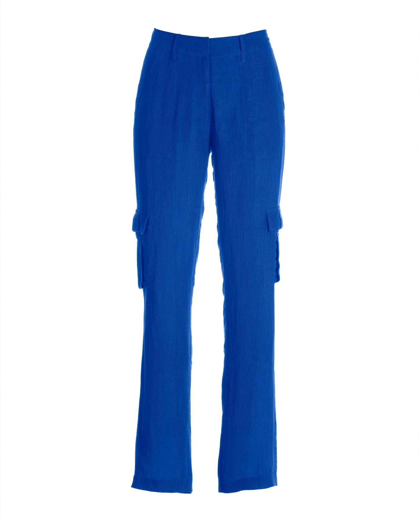 Sedona Linen Straight Leg Cargo Pant Dazzling Blue