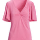 Short Sleeve Knot Tee Aurora Pink