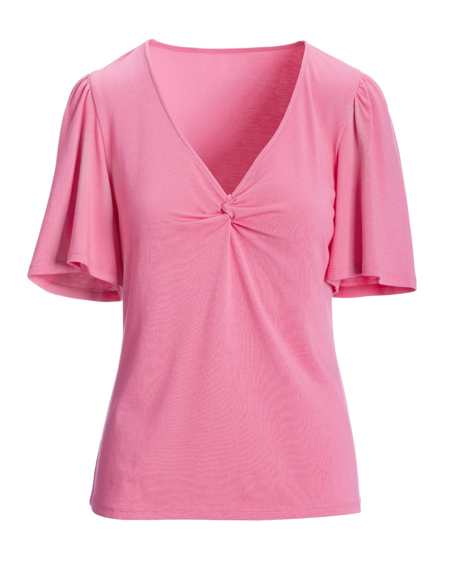 Short Sleeve Knot Tee Aurora Pink