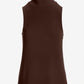 Luxe Lounge Mock Neck Top Safari Brown