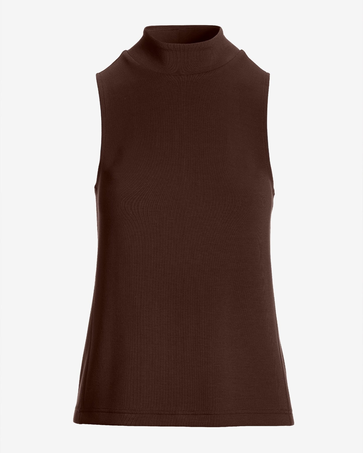 Luxe Lounge Mock Neck Top Safari Brown