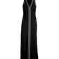 Colorblocked V Neck Maxi Dress Black/White