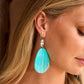 Statement Shell Teardrop Earring Turquoise