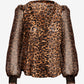 Organza Cheetah Print Top Brown