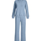 Rhinestone Trim Sport Set Airy Blue