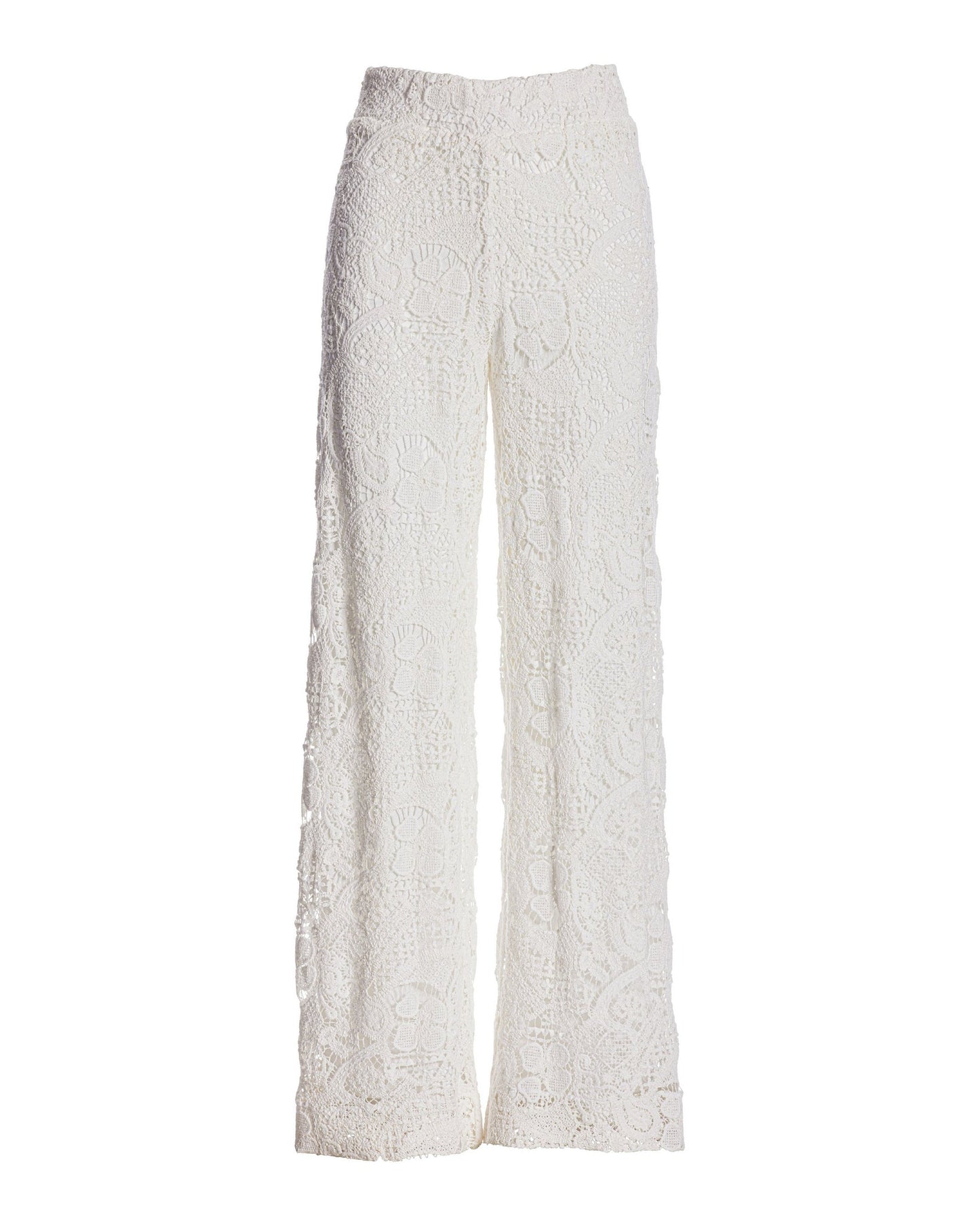 Malibu Lace Wide Leg Pant White