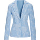 Floral Embroidered Single Breasted Blazer Airy Blue