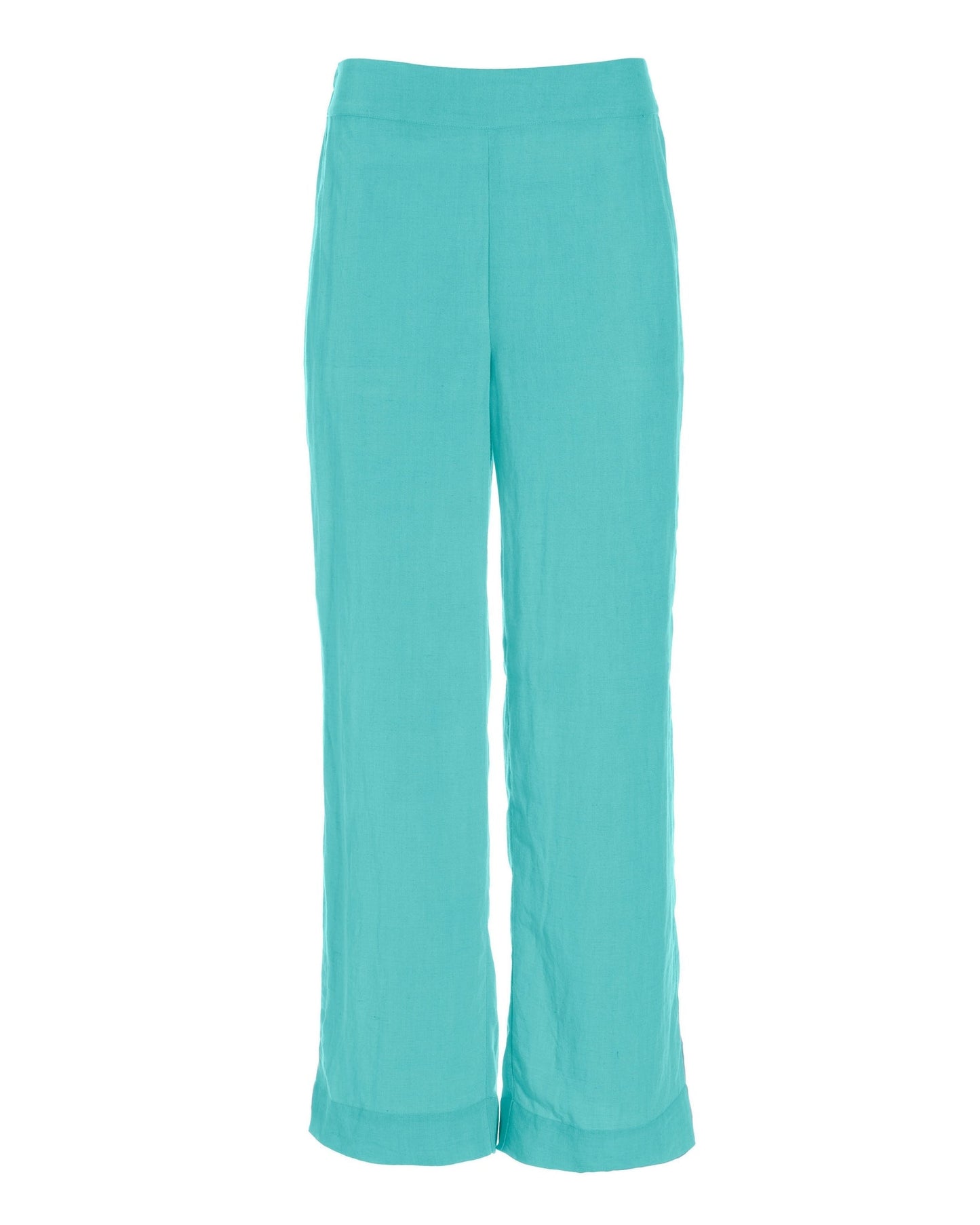 Malibu Linen Cropped Pant Blue Radiance