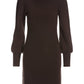 Balloon Sleeve Sweater Dress Chocolate Torte
