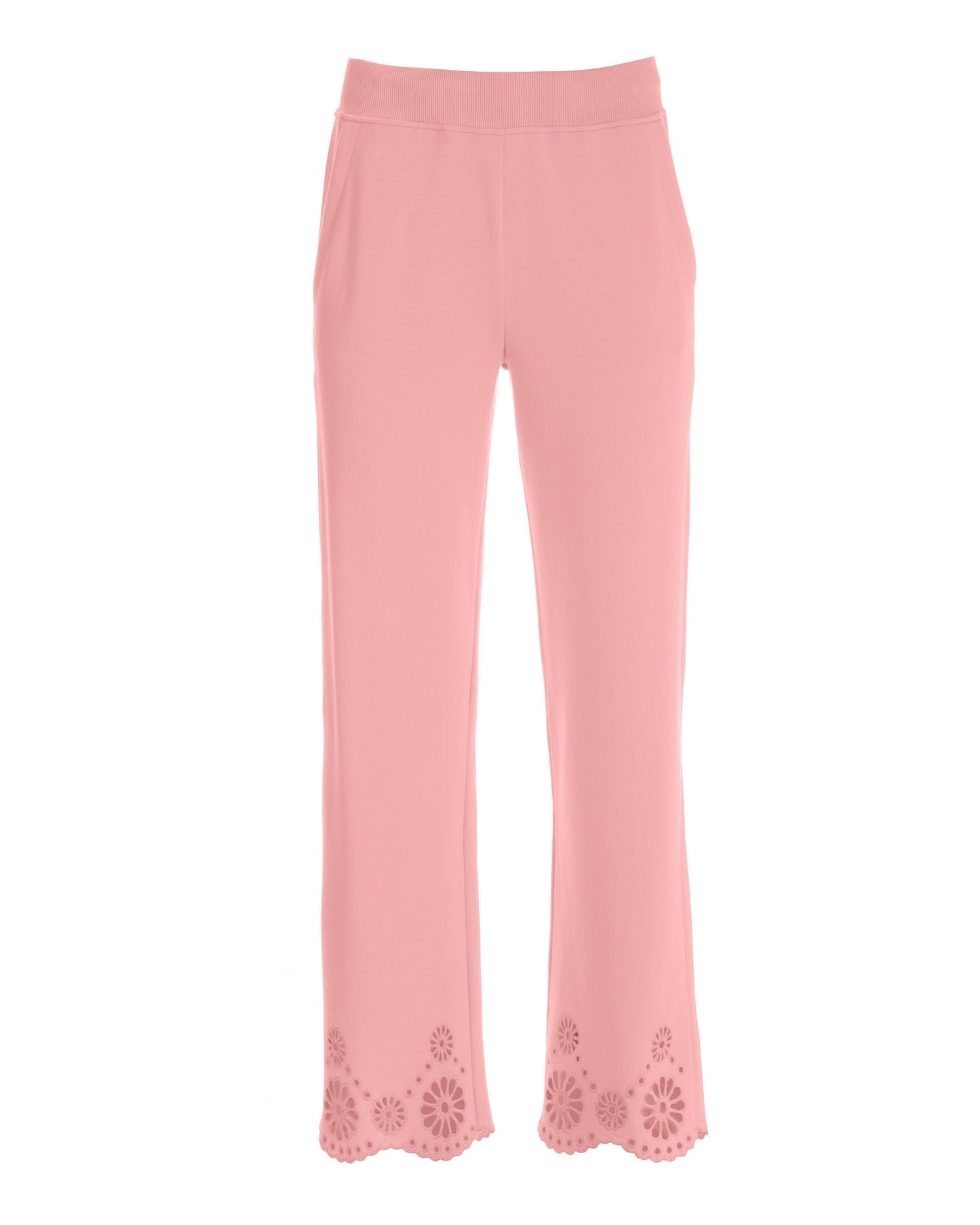 Eyelet Wide-Leg Pant Almond Blossom