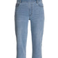 Hampton Pull On Pedal Pusher Light Med Wash