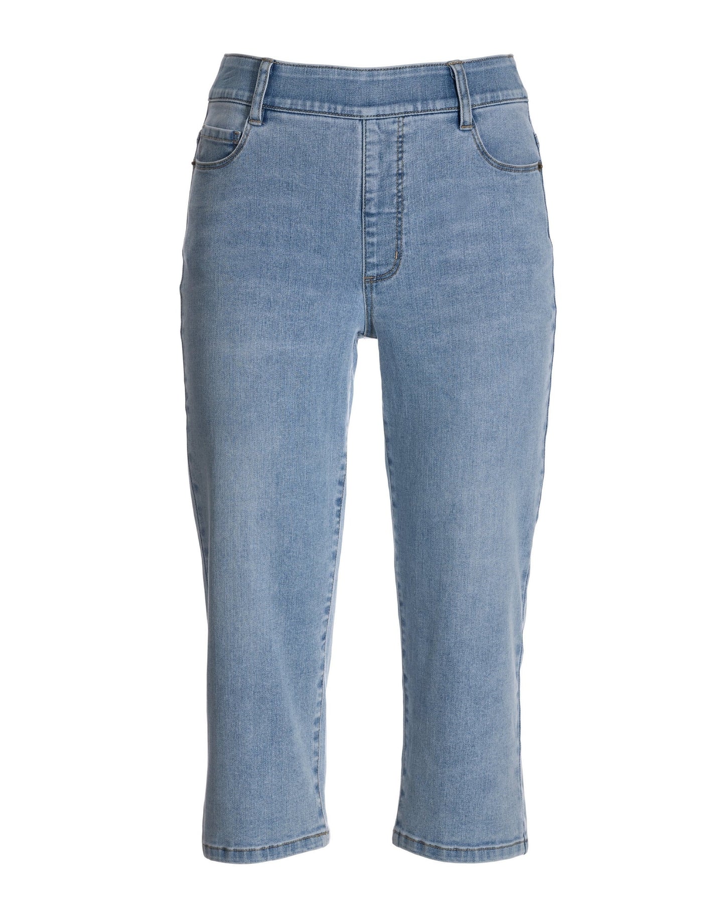 Hampton Pull On Pedal Pusher Light Med Wash
