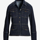 Patch Pocket Chic Denim Jacket Rinse